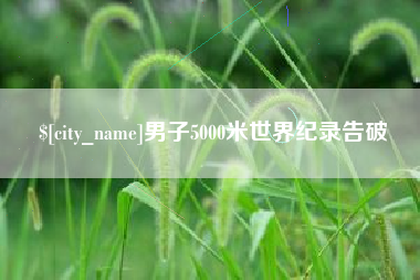 巴中男子5000米世界纪录告破