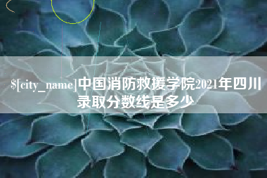 巴中中国消防救援学院2021年四川录取分数线是多少