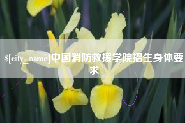 巴中中国消防救援学院招生身体要求
