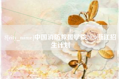巴中中国消防救援学院2020浙江招生计划