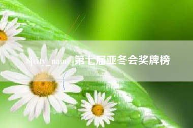 巴中第七届亚冬会奖牌榜
