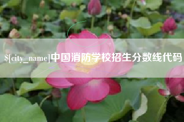 巴中中国消防学校招生分数线代码