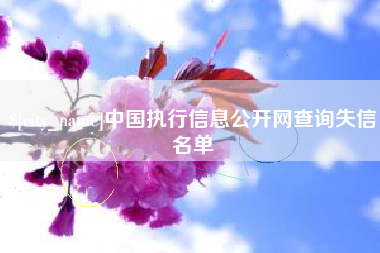 巴中中国执行信息公开网查询失信名单