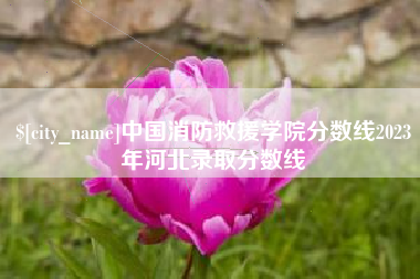 巴中中国消防救援学院分数线2023年河北录取分数线