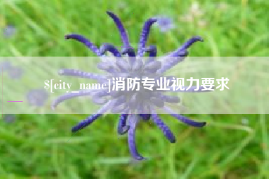 巴中消防专业视力要求