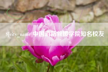 巴中中国消防救援学院知名校友
