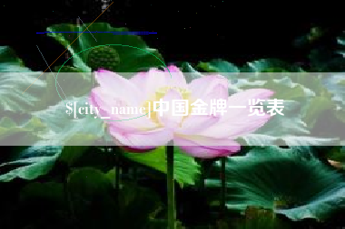 巴中中国金牌一览表